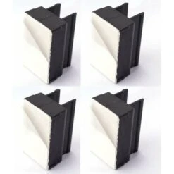 4x Clip De Plinthe En Plastique Noir Adhésif Autocollant 32 X 20mm Pied Meuble Cuisine Salle De Bain Caisson Finition Fixation Support Décoration