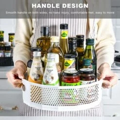 Plateau Tournant, Rangement épices Ournant En Plastique Pour épices Condiments Rangement De Cuisine, Plateau Tournant Placard Cuisine, Plateau Tournant Epices 22.56.5cm (noir) -VIDAXL || Bosch || Whirlpool Soldes 76486762 5