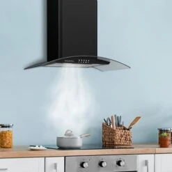 CIARRA Hotte Aspirante 60cm 350m3/h Classe A Filtre Actif Inclus 70W Filtrant Air Inox Noir - CBCB6506C -VIDAXL || Bosch || Whirlpool Soldes 77214597 4