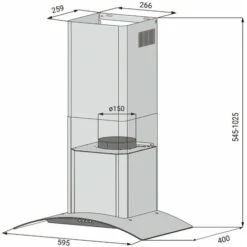 CIARRA Hotte Aspirante 60cm 350m3/h Classe A Filtre Actif Inclus 70W Filtrant Air Inox Noir - CBCB6506C -VIDAXL || Bosch || Whirlpool Soldes 77214597 5