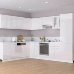 Armoire De Cuisine Blanc Brillant 60x57x207 Cm -VIDAXL || Bosch || Whirlpool Soldes 77750065 5