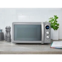 SWAN SM22030GRNEU Retro Micro-ondes Numérique 20L, 5 Niveaux Puissance, Décongélation, Minuterie 800W Gris -VIDAXL || Bosch || Whirlpool Soldes 77753199 2