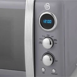SWAN SM22030GRNEU Retro Micro-ondes Numérique 20L, 5 Niveaux Puissance, Décongélation, Minuterie 800W Gris -VIDAXL || Bosch || Whirlpool Soldes 77753199 5