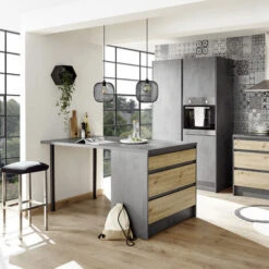 Meuble De Cuisine, Ilot De Cuisine En MDF Coloris Anthracite/Chêne Artisan - Longueur 180 X Hauteur 90 X Profondeur 90 Cm -PEGANE- 9 Meuble De Cuisine, Ilot De Cuisine En MDF Coloris Anthracite/Chêne Artisan - Longueur 180 X Hauteur 90 X Profondeur 90 Cm -PEGANE- -VIDAXL || Bosch || Whirlpool Soldes 77788731 4