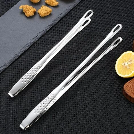 2pcs Pinces à Steak Multifonctions En Acier Inoxydable 304 Pour Barbecue Pinces à Nourriture Outils De Cuisine Accessoires De Cuisine Antidérapants (petits Et Grands) 5 2pcs Pinces à Steak Multifonctions En Acier Inoxydable 304 Pour Barbecue Pinces à Nourriture Outils De Cuisine Accessoires De Cuisine Antidérapants (petits Et Grands) – Image 3
