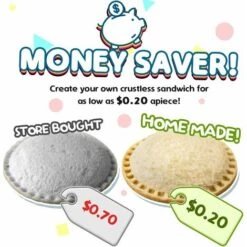 Coupe-sandwich Et Scellant - Machine à Sandwich à Coque - Couper Et Sceller - Idéal Pour Les Boîtes à Lunch Et Les Boîtes à Bento - Déjeuner Pour Garçons Et Filles - Coupe-sandwich Pour Enfants 3 Pièc -VIDAXL || Bosch || Whirlpool Soldes 78531945 4