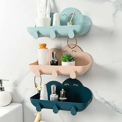 Étagère De DouchePas De Perçage Abs Douche étagère Rangement Organisateur De Douche Avec 3 Crochets -VIDAXL || Bosch || Whirlpool Soldes 79258243 4