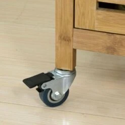 Desserte Cuisine Table Roulante En Bambou Chariot De Cuisine L56xH92xP36cm SoBuy® FKW53-N -VIDAXL || Bosch || Whirlpool Soldes 7927835 5