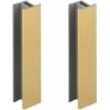 2x Jonction De Plinthe 120mm Finition Or Doré Brossé Cuisine Raccord Connecteur Pied De Meuble Profil PVC Plastique -VIDAXL || Bosch || Whirlpool Soldes 79297293 1