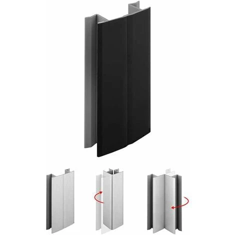 2x Jonction De Plinthe 150mm Noir Mat Multi Angle Angulaire Coin Cuisine Raccord Connecteur Pied De Meuble Profil PVC Plastique Finition 4 2x Jonction De Plinthe 150mm Noir Mat Multi Angle Angulaire Coin Cuisine Raccord Connecteur Pied De Meuble Profil PVC Plastique Finition – Image 2