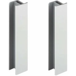 2x Jonction De Plinthe 150mm Blanc Brillant Cuisine Raccord Connecteur Pied De Meuble Profil PVC Plastique Finition
