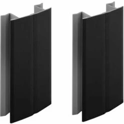 2x Jonction De Plinthe 150mm Noir Brillant Multi Angle Angulaire Coin Cuisine Raccord Connecteur Pied De Meuble Profil PVC Plastique Finition