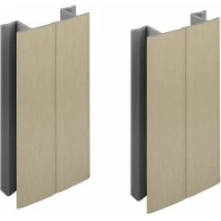 2x Jonction De Plinthe 150mm Finition Acier Inoxydable Inox Multi Angle Angulaire Coin Cuisine Raccord Connecteur Pied De Meuble Profil PVC Plastique