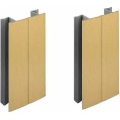 2x Jonction De Plinthe 150mm Finition Or Doré Multi Angle Angulaire Coin Cuisine Raccord Connecteur Pied De Meuble Profil PVC Plastique