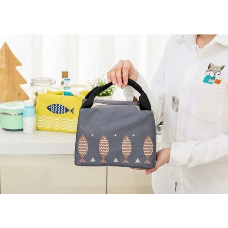 Sac Repas Lunch Bag Sac à Déjeune Sac Isotherme Enfant Insulated Lunch Cooler Sac Fourre-tout Imperméable Pour Hommes Et Femmes 21 X 17 X 15cm (gris Foncé)-1pièce 4 Sac Repas Lunch Bag Sac à Déjeune Sac Isotherme Enfant Insulated Lunch Cooler Sac Fourre-tout Imperméable Pour Hommes Et Femmes 21 X 17 X 15cm (gris Foncé)-1pièce – Image 2