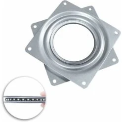 Plaque Pivotante à Roulement Carré, 1 Pcs Plateau Tournant Carré Plaque Pivotante Rotation à 360 Degrés Plateau Tournant Roulement à Billes 4 Pouces Pour Les Bureaux,Les Bureaux D'ordinateur