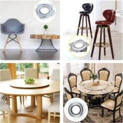 Plaque Pivotante à Roulement Carré, 1 Pcs Plateau Tournant Carré Plaque Pivotante Rotation à 360 Degrés Plateau Tournant Roulement à Billes 4 Pouces Pour Les Bureaux,Les Bureaux D'ordinateur -VIDAXL || Bosch || Whirlpool Soldes 79630107 4