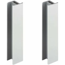 2x Jonction De Plinthe 150mm Blanc Mat Cuisine Raccord Connecteur Pied De Meuble Profil PVC Plastique Finition
