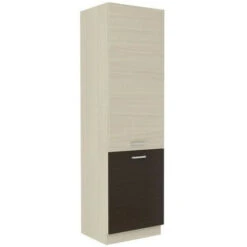 CHAMONIX Colonne Cuisine - 2 Portes - Mélaminé - Décor Chene - L 210 X P 57 X H 60 Cm -VIDAXL || Bosch || Whirlpool Soldes 80085278 3