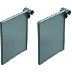 2x Séparateur Organisateur De Tiroir Hauteur 140mm Pour Ømax. De Traverse 12mm Diviseur Onglet Glissière Optimisation Cuisine Salle De Bain Bureau Chambre, PVC Gris