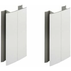 2x Jonction De Plinthe 120mm Finition Blanc Mat Multi Angle Angulaire Coin Cuisine Raccord Connecteur Pied De Meuble Profil PVC Plastique
