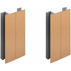 2x Jonction De Plinthe 150mm Finition Cuivre Brossé Multi Angle Angulaire Coin Cuisine Raccord Connecteur Pied De Meuble Profil PVC Plastique