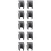 10x Connecteur Croisé De Séparateur De Garde Corps Rond Ø10mm Cuisine Salle De Bain Chambre Rangement Organisateur Rangement Tube Tuyau Crédence Optimisation, PVC Gris -VIDAXL || Bosch || Whirlpool Soldes 81212004 1