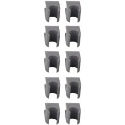 10x Connecteur Croisé De Séparateur De Garde Corps Rond Ø10mm Cuisine Salle De Bain Chambre Rangement Organisateur Rangement Tube Tuyau Crédence Optimisation, PVC Gris