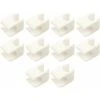 10x Connecteur Croisé De Séparateur De Garde Corps Rond Ø10mm Cuisine Salle De Bain Chambre Rangement Organisateur Rangement Tube Tuyau Crédence Optimisation, PVC Blanc