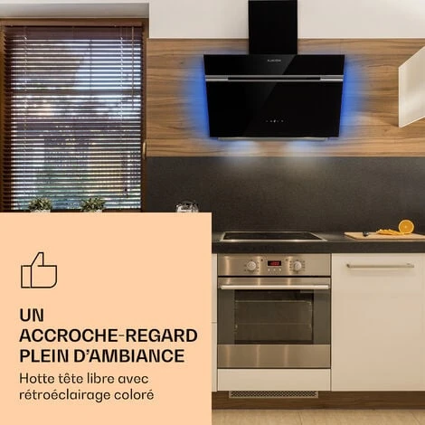 Hotte Aspirante - Klarstein Alina 60 Smart - 594 M³/h Led Lumière D'ambiance - Noir 6 Hotte Aspirante - Klarstein Alina 60 Smart - 594 M³/h Led Lumière D'ambiance - Noir – Image 4