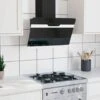Hotte Aspirante Silencieuse - Hotte Décorative Murale 60cm Acier Et Verre Trempé Noir Best982922 -VIDAXL || Bosch || Whirlpool Soldes 82836528 1