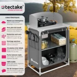 Cuisine De Camping - Meuble De Rangement Cuisine, Meuble Camping, Equipement Camping 8 Cuisine De Camping - Meuble De Rangement Cuisine, Meuble Camping, Equipement Camping -VIDAXL || Bosch || Whirlpool Soldes 8447410 2