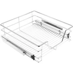 Skecten® Panier De Cuisine En Acier – Rangement Pour Placard, Gain D'Espace Avec Système Coulissant [Pack De 1] KIT Fixations INCLUS - Pour Placard 46 Cm -VIDAXL || Bosch || Whirlpool Soldes 84694101 4