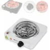 Allume Charbon - Électrique, 1000 W, Thermostat 5 Positions, Protection Surchauffe, En Blanc - Plaque Chauffante Chicha, Narguilé, Charbon Naturel