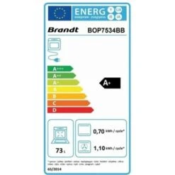 BRANDT Four Encastrable Electronique 73L Pyrolyse Multifonction Vapeur -VIDAXL || Bosch || Whirlpool Soldes 86251654 3