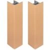 2x Jonction De Plinthe 150mm Bronze Cuivre Brossé Angle Angulaire Coin Cuisine Raccord Connecteur Pied De Meuble Profil PVC Plastique Finition -VIDAXL || Bosch || Whirlpool Soldes 86507515 1