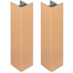 2x Jonction De Plinthe 150mm Bronze Cuivre Brossé Angle Angulaire Coin Cuisine Raccord Connecteur Pied De Meuble Profil PVC Plastique Finition