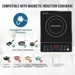 Plaque De Cuisson Induction Simple 2000W Ultra-mince Avec Commande Tactile Par Capteur Et Verrouillage De Sécurité -VIDAXL || Bosch || Whirlpool Soldes 86534453 3