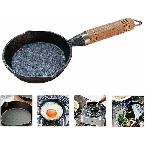 Mini Poêle Anti-adhésive Avec Manche En Bois Pour œufs Omelette Crêpes Poêle à œufs Poêle à Induction Pour Cuisine Maison 10 Cm 4 Mini Poêle Anti-adhésive Avec Manche En Bois Pour œufs Omelette Crêpes Poêle à œufs Poêle à Induction Pour Cuisine Maison 10 Cm – Image 2