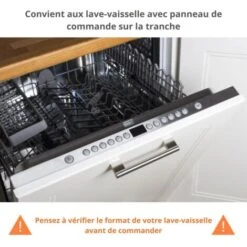Façade Pour Lave-vaisselle Tout Intégrable Lovia Noir Mat L 45 Cm Type De Façade: Porte Avec Poignée Apparente -VIDAXL || Bosch || Whirlpool Soldes 87567436 4