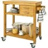 Meuble Rangement Cuisine Roulant En Bambou, Chariot De Cuisine, Desserte à Roulettes FKW26-N SoBuy® -VIDAXL || Bosch || Whirlpool Soldes 8848419 1