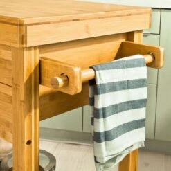 Meuble Rangement Cuisine Roulant En Bambou, Chariot De Cuisine, Desserte à Roulettes FKW26-N SoBuy® -VIDAXL || Bosch || Whirlpool Soldes 8848419 5