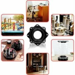 4 Pièces Plateaux Tournants Carrés Plaque De Roulement Rotative,Support Rotatif à 360° Pour Meuble écran Ordinateur/Poste TV -Noir,71 X 71 Mm -VIDAXL || Bosch || Whirlpool Soldes 88667391 5