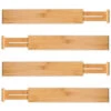 Séparateur De Tiroir Réglable (ensemble De 4 Pièces) Organisateur De Tiroir En Bambou, Adapté Aux Ustensiles De Cuisine, à L'argenterie, Aux Vêtements, à La Salle De Bain, à La Chambre Et Au Bureau -VIDAXL || Bosch || Whirlpool Soldes 88919595 1