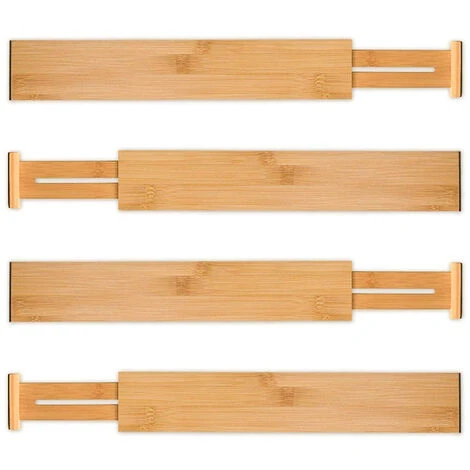 Séparateur De Tiroir Réglable (ensemble De 4 Pièces) Organisateur De Tiroir En Bambou, Adapté Aux Ustensiles De Cuisine, à L'argenterie, Aux Vêtements, à La Salle De Bain, à La Chambre Et Au Bureau 3 Séparateur De Tiroir Réglable (ensemble De 4 Pièces) Organisateur De Tiroir En Bambou, Adapté Aux Ustensiles De Cuisine, à L'argenterie, Aux Vêtements, à La Salle De Bain, à La Chambre Et Au Bureau