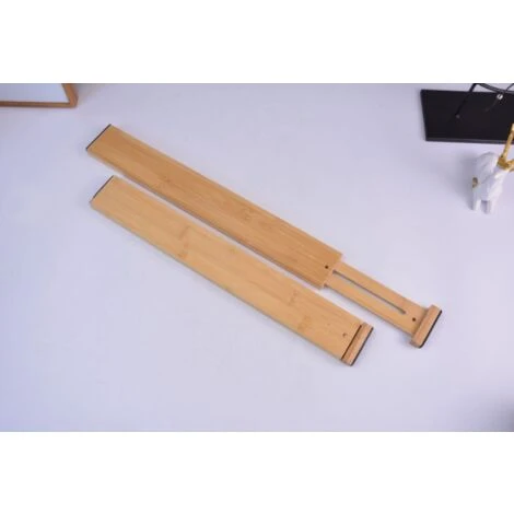 Séparateur De Tiroir Réglable (ensemble De 4 Pièces) Organisateur De Tiroir En Bambou, Adapté Aux Ustensiles De Cuisine, à L'argenterie, Aux Vêtements, à La Salle De Bain, à La Chambre Et Au Bureau 4 Séparateur De Tiroir Réglable (ensemble De 4 Pièces) Organisateur De Tiroir En Bambou, Adapté Aux Ustensiles De Cuisine, à L'argenterie, Aux Vêtements, à La Salle De Bain, à La Chambre Et Au Bureau – Image 2