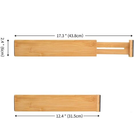 Séparateur De Tiroir Réglable (ensemble De 4 Pièces) Organisateur De Tiroir En Bambou, Adapté Aux Ustensiles De Cuisine, à L'argenterie, Aux Vêtements, à La Salle De Bain, à La Chambre Et Au Bureau 7 Séparateur De Tiroir Réglable (ensemble De 4 Pièces) Organisateur De Tiroir En Bambou, Adapté Aux Ustensiles De Cuisine, à L'argenterie, Aux Vêtements, à La Salle De Bain, à La Chambre Et Au Bureau – Image 5