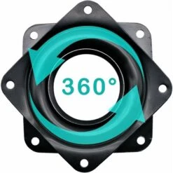 4 Pièces Lazy Plaque Pivotante Métal Plateau Tournant Support Rotatif à 360 Degrés, Pivotante à Roulement à Billes Porteurs Pour Table Chaise Télévision Canapé Chaise