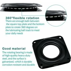 4 Pièces Lazy Plaque Pivotante Métal Plateau Tournant Support Rotatif à 360 Degrés, Pivotante à Roulement à Billes Porteurs Pour Table Chaise Télévision Canapé Chaise 9 4 Pièces Lazy Plaque Pivotante Métal Plateau Tournant Support Rotatif à 360 Degrés, Pivotante à Roulement à Billes Porteurs Pour Table Chaise Télévision Canapé Chaise -VIDAXL || Bosch || Whirlpool Soldes 89385527 3