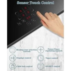 Plaque à Induction, Karinear Plaque Induction 4 Foyer, Plaque De Cuisson Induction Encastrable, Table De Cuisson Electrique Avec Commande Tactile, Minuteur, Verrouillage D'enfant, 6600W -VIDAXL || Bosch || Whirlpool Soldes 89623752 4